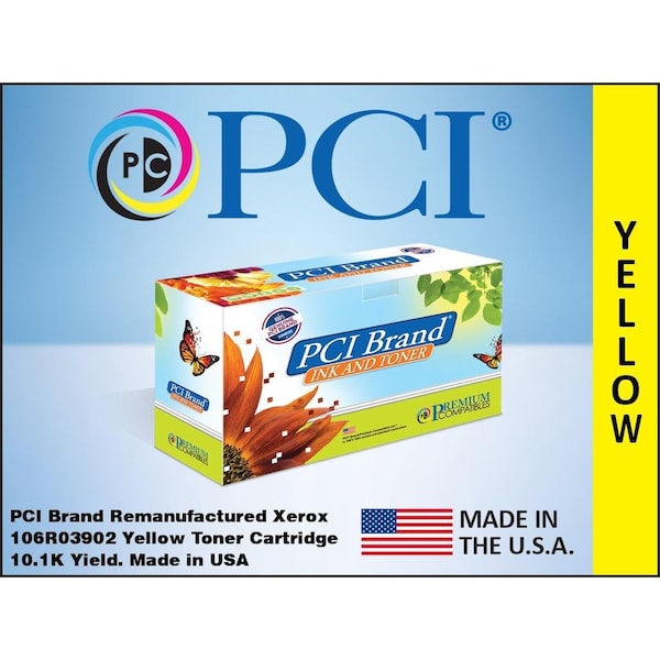 Pci Reman Xerox 106R03902 Yellow Toner 101K Yld for VersaLink C600, C605, C600DN, C600DT, C600DX, C600DXF 106R03902-PCI - main